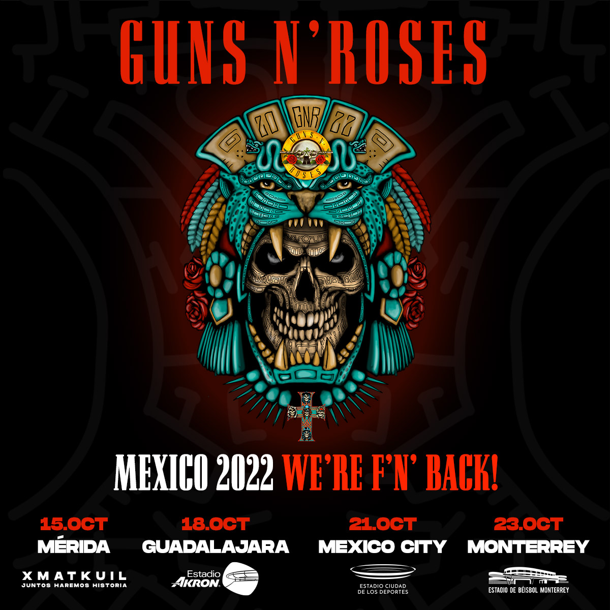 Guns N’ Roses, Anuncia su gira por México Mérida, Guadalajara, CDMX y Monterrey XMedios Guns N’ Roses, Anuncia su gira por México Mérida, Guadalajara, CDMX y Monterrey XMedios